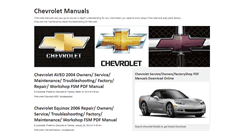 Desktop Screenshot of chevroletmanuals.info