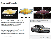 Tablet Screenshot of chevroletmanuals.info